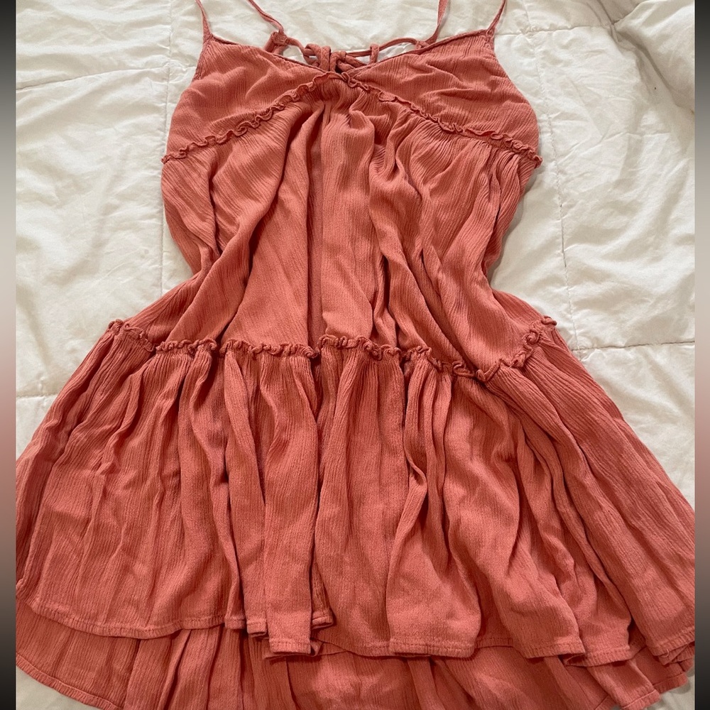 PINK RUFFLE SHORT DRESS | wild fable dress